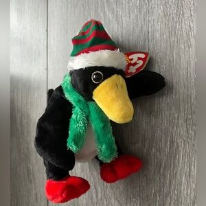 Ty Beanie Baby Toboggan the Penguin Stuffed Animal Retired 2003